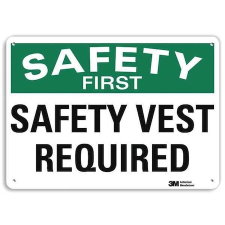 Lyle Safety Sign, 10 in Height, 14 in Width, Aluminum, Horizontal Rectangle, English, U7-1247-RA_14X10 U7-1247-RA_14X10