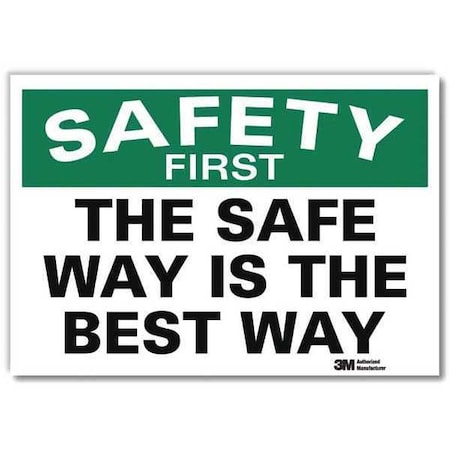 Lyle Safety Decal, 10 in H, 14 in W, Reflective Sheeting, English, U7-1252-RD_14X10 U7-1252-RD_14X10