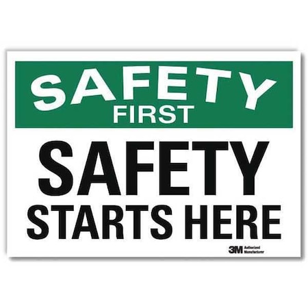Lyle Safety Decal, 10 in H, 14 in W, Reflective Sheeting, English, U7-1246-RD_14X10 U7-1246-RD_14X10