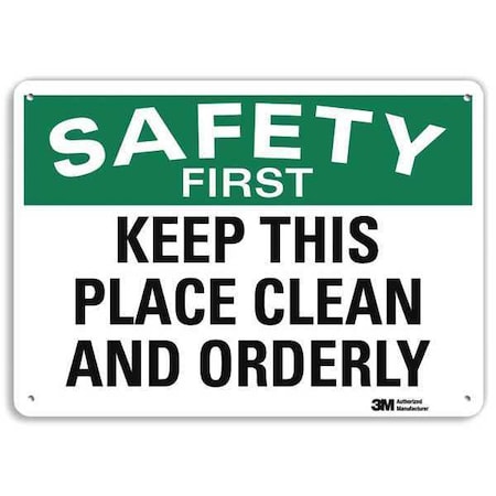 Lyle Safety Sign, 7 in H, 10 in W, Plastic, Vertical Rectangle, English, U7-1216-NP_10X7 U7-1216-NP_10X7