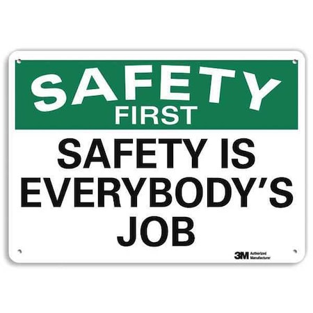 LYLE Safety Sign, 10 in H, 14 in W, Plastic, English, U7-1243-NP_14X10 U7-1243-NP_14X10