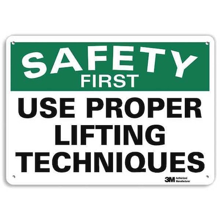 Lyle Safety Sign, 7 in H, 10 in W, Plastic, Vertical Rectangle, English, U7-1261-NP_10X7 U7-1261-NP_10X7