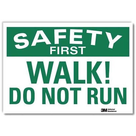 Lyle Safety Decal, 7 in H, 10 in W, Reflective Sheeting, Vertical Rectangle, English, U7-1263-RD_10X7 U7-1263-RD_10X7