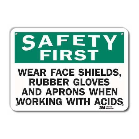Lyle Safety Sign, 10 in Height, 14 in Width, Aluminum, Horizontal Rectangle, English, U7-1271-RA_14X10 U7-1271-RA_14X10