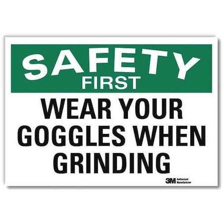 Lyle Safety Decal, 10 in Height, 14 in Width, Reflective Sheeting, Horizontal Rectangle, English U7-1274-RD_14X10