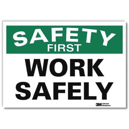 Lyle Safety Decal, 7 in H, 10 in W, Reflective Sheeting, Vertical Rectangle, English, U7-1276-RD_10X7 U7-1276-RD_10X7
