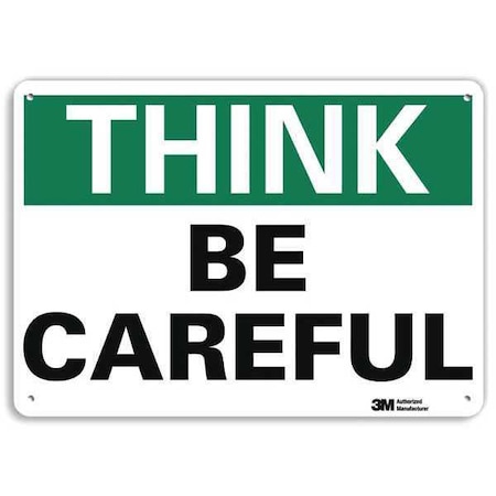 Lyle Think Sign, 7 in Height, 10 in Width, Plastic, Vertical Rectangle, English U7-1282-NP_10X7