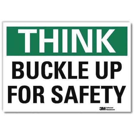 Lyle Reflective  Seat Belts Label, 10 in Height, 14 in Width, Aluminum, Horizontal Rectangle, English U7-1287-RD_14X10