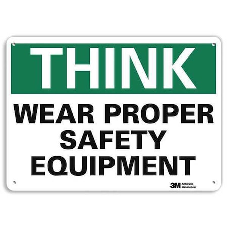 Lyle Safety Sign, 7 in Height, 10 in Width, Aluminum, Vertical Rectangle, English, U7-1349-RA_10X7 U7-1349-RA_10X7