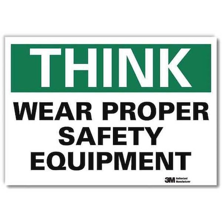 Lyle Safety Decal, 10 in Height, 14 in Width, Reflective Sheeting, Horizontal Rectangle, English U7-1349-RD_14X10