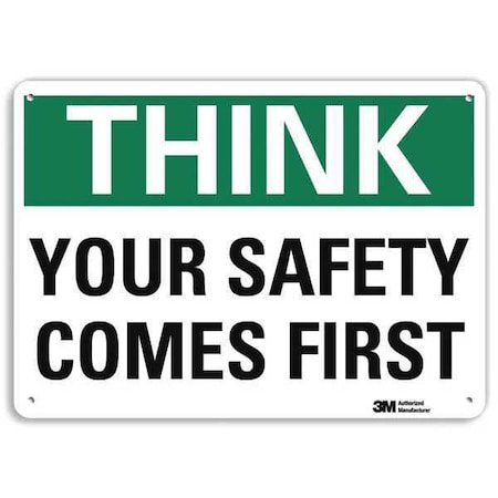 Lyle Safety Sign, 7 in H, 10 in W, Plastic, Vertical Rectangle, English, U7-1352-NP_10X7 U7-1352-NP_10X7