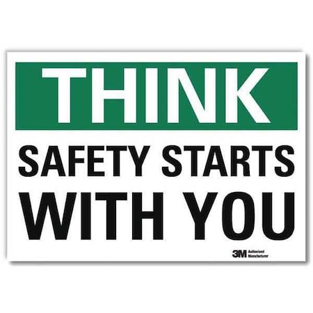 Lyle Safety Decal, 10 in H, 14 in W, Reflective Sheeting, English, U7-1336-RD_14X10 U7-1336-RD_14X10