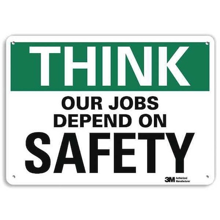 Lyle Think Sign, 10 in H, 14 in W, Aluminum, English, U7-1309-NA_14x10 U7-1309-NA_14x10