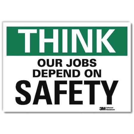 Lyle Safety Decal, 5 in H, 7 in W, Reflective Sheeting, English, U7-1309-RD_7X5 U7-1309-RD_7X5