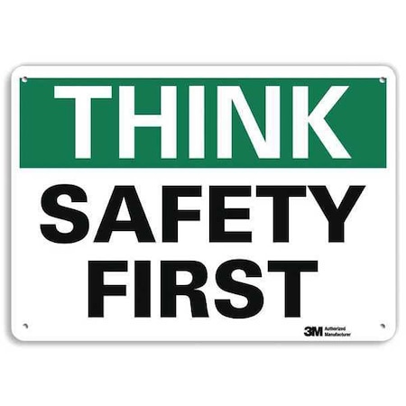 Lyle Safety Sign, 10 in H, 14 in W, Plastic, English, U7-1330-NP_14X10 U7-1330-NP_14X10