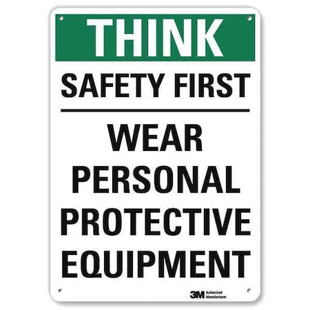 Lyle Safety Sign, 14 in Height, 10 in Width, Plastic, Vertical Rectangle, English U7-1331-NP_10X14