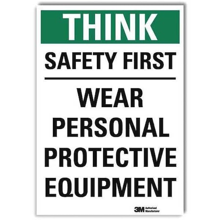 Lyle Safety Decal, 7 in Height, 5 in Width, Reflective Sheeting, Vertical Rectangle, English U7-1331-RD_5X7