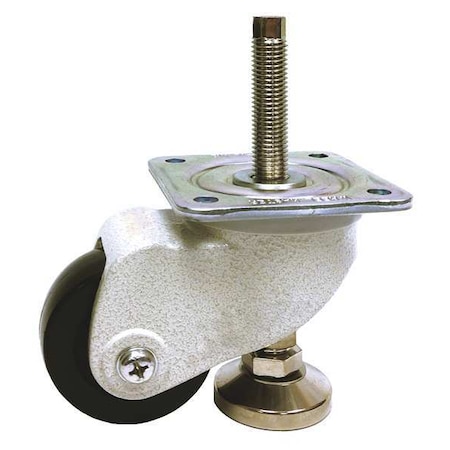 Zoro Select Leveling Caster, Nylon, 2-7/8 in., 1540 lb. WMLC-700FS