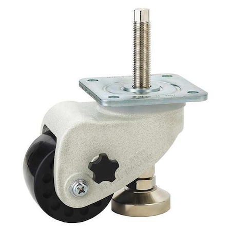 Zoro Select Leveling Caster, Nylon, 3 in., 2200 lb. WMLC-1000FSB