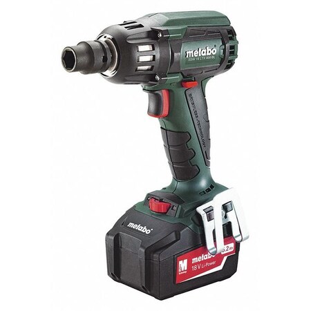 Metabo 18-Volt 1/2" Cordless Impact Wrench with (2) 5.2Ah Batteries SSW 18 LTX BL 400