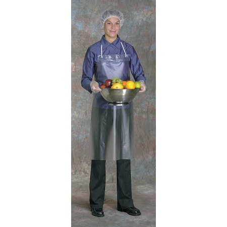 West Chester Protective Gear Disposable Bib Apron, Vinyl, Sewn, 8 mil, 45 in, Clear, 45 in x 36 in, 12 PK UPC-45