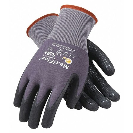 Pip Coated Gloves, Nitrile, XL, Black/Gray, PK12 34-844/XL