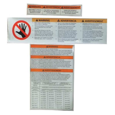 Dayton Fork Truck Booms Label Kit MH4WYT104G