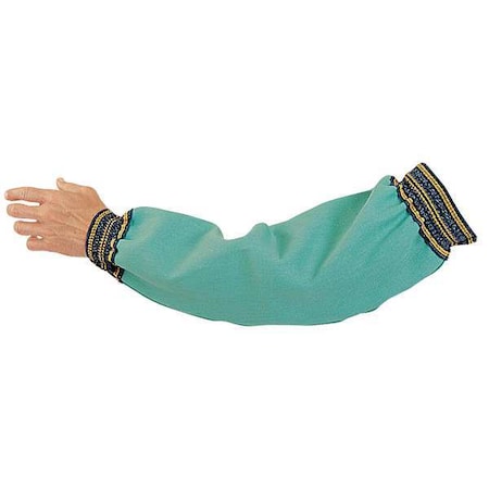 Steel Grip Flame-Resistant Sleeve, Cotton, 18 in Length, Green, Elastic Cuff GS 871-18 A