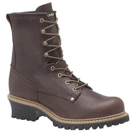 Carolina Shoe Men's Logger Boot, 11 D, Steel Toe, 8 in H, Brown, 1821 1821