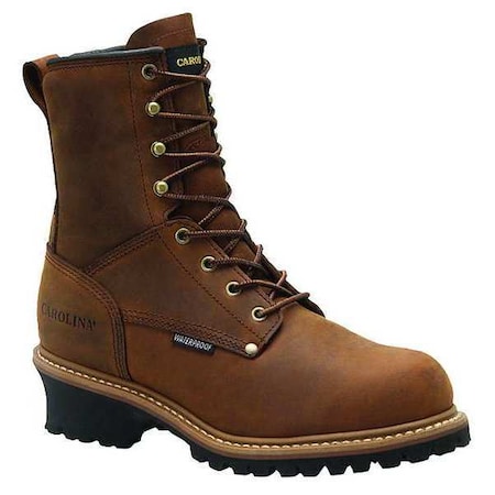 CAROLINA SHOE Size 10-1/2EE Men's Logger Boot Steel Work Boot, Brown CA5821