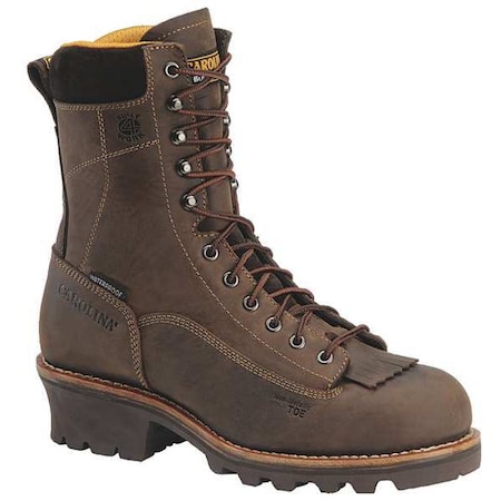 Carolina Shoe CA7522, Men's 8 in Composite Toe Logger Boot, Brown, 11 1/2, 2E, CA7522 CA7522