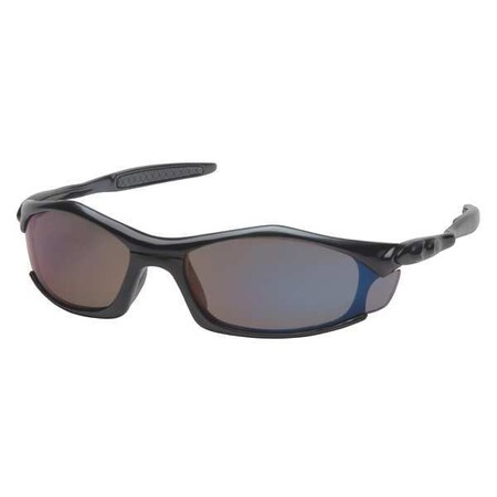 Pyramex Safety Glasses, Solara, Blue Mirror Scratch-Resistant Lens, Polycarbonate, Black Full-Frame SB4375D