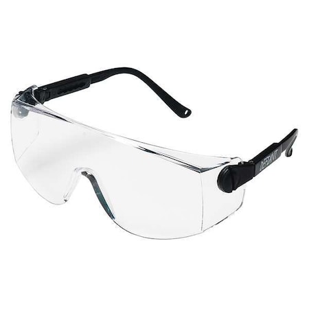 Pyramex Defiant(R), Safety Glasses, Anti-Scratch, Clear Lens, Black Frame, Frameless SB1010S