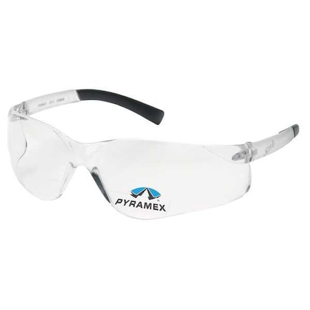 Pyramex Ztek(R), Reader Safety Glasses, Anti-Scratch, Clear Lens, Frameless, Wraparound S2510R20