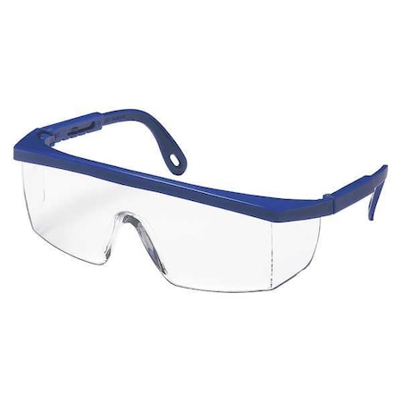 Pyramex Integra(R), Safety Glasses, Anti-Scratch, Clear Lens, Blue Frame, Half-Frame SN410S