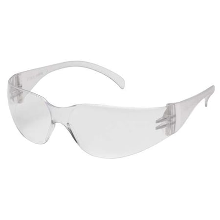 Pyramex Intruder(R) Safety Glasses, Scratch-Resistant, Frameless Wraparound Frame, Clear Polycarbonate Lens S4110S