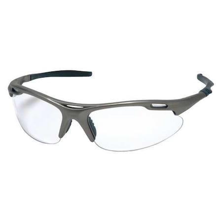 Pyramex Avante(R), Safety Glasses, Anti-Scratch, Clear Lens, Gray Frame, Half-Frame SGM4510D