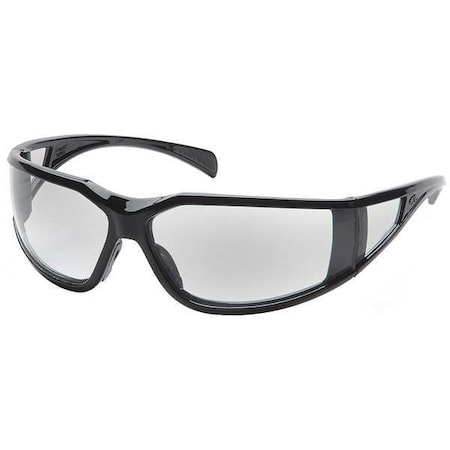 Pyramex Exeter(R), Safety Glasses, Anti-Fog, Anti-Static & Anti-Scratch, Clear Lens, Black Frame SB5110DT