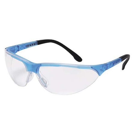 Pyramex RENDEZVOUS(R), Safety Glasses, Anti-Scratch, Clear Lens, Blue Frame, Half-Frame SCB2810S