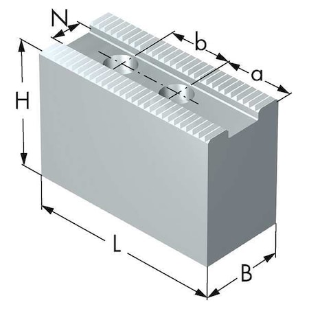 Schunk Chuck Jaw, Straight Top, Steel, PK3 0120101
