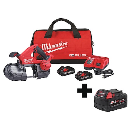 Milwaukee Tool M18 FUEL Compact Band Saw Kit + M18 XC5.0 Battery 2829-22, 48-11-1850