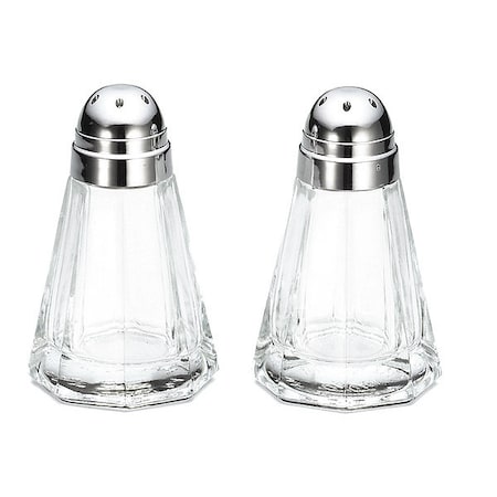 Tablecraft Pnld Salt Ppper Shkr, Chrm Top, 1.5OZ, PK12 80S&P-2