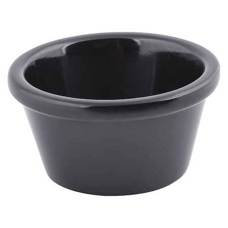 Tablecraft Plain Ramekin, Melamine, Black, 2 OZ RAM2BK