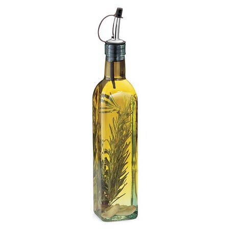 TableCraft Products 916TC 16oz Bottle w Stainless Steel Pourer Tethered Cap (Pack of 12)