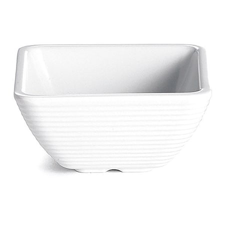 Tablecraft Sq Wht Ribbed Ramekin, Melmn, 3OZ RAMS3W