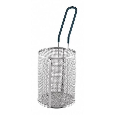 Tablecraft Rnd Pasta Basket, SS, Bl Vinyl, 4.5"X5.75" 984
