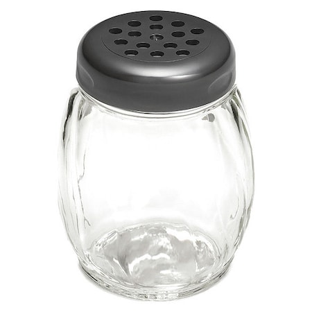 Tablecraft Shaker Perforated Top, 6OZ, PK12 260BK