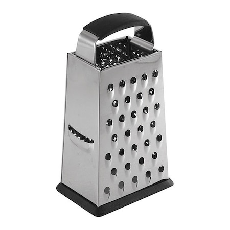 Tablecraft Small Box Grater, 4Side, SS, Non-Slip, 6" SG203BH