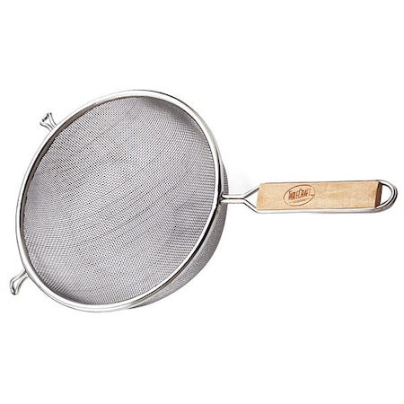 Tablecraft Fine Sngl Mesh Strnr, Tin/Wood, 6.25"D 92