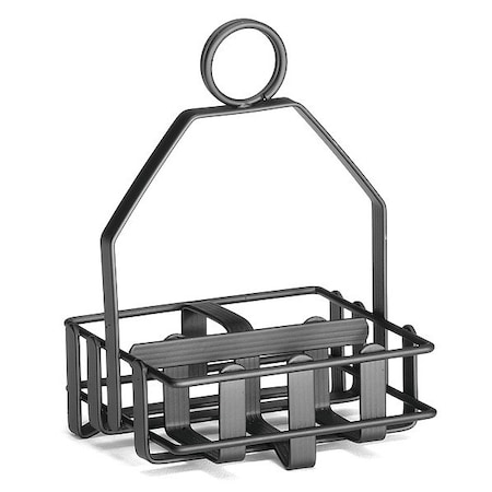 Tablecraft Blk Combo Cndmnt Rack, 6"X4.25"X4" H 606RBK